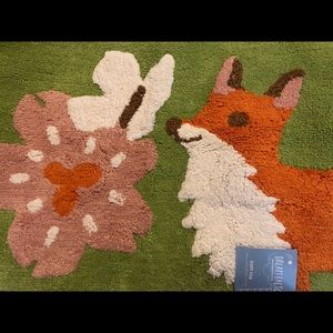 Dream Factory Fox Deer Forest Shower Curtain & Rug